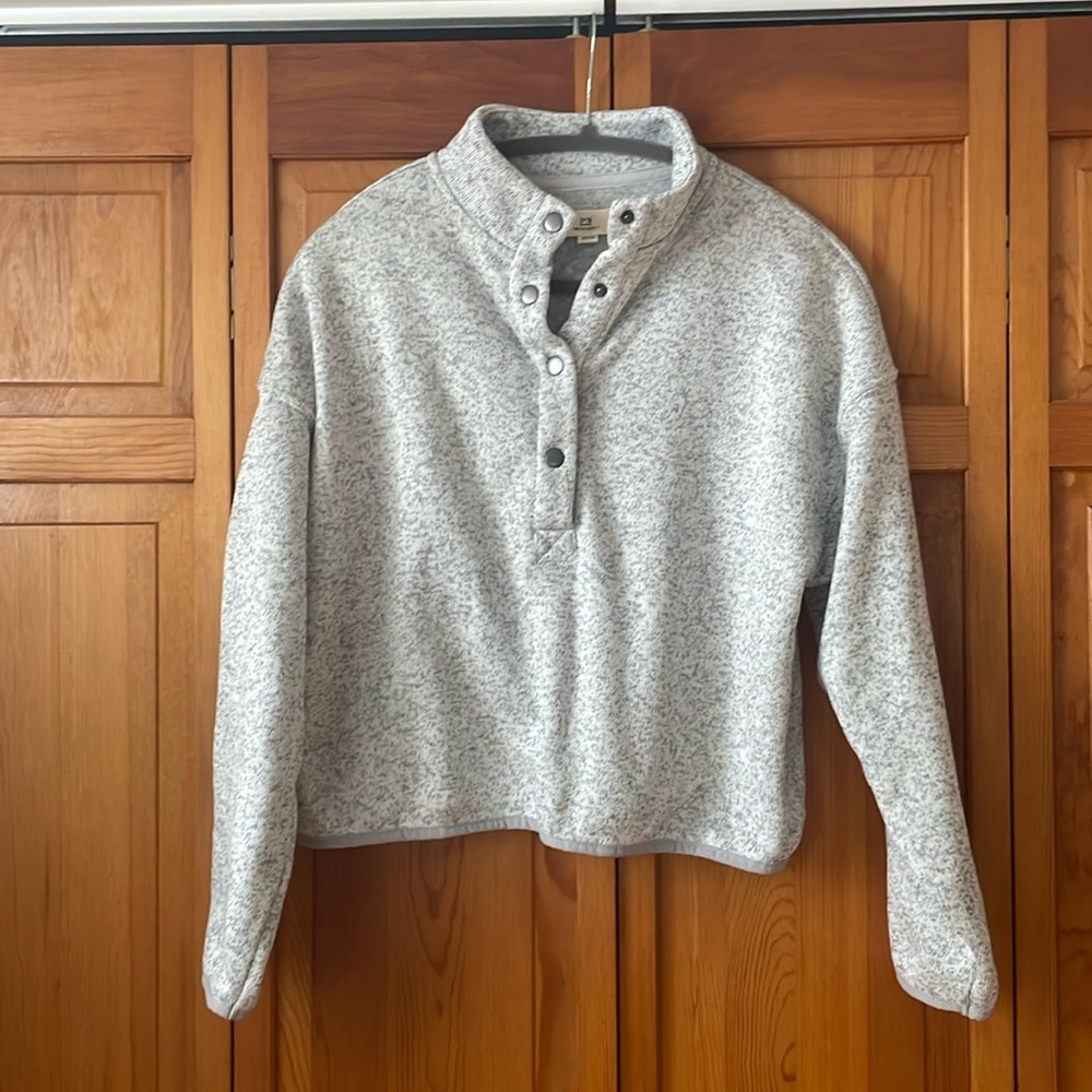 Button-up crop sweatshirt by Thread & Supply
